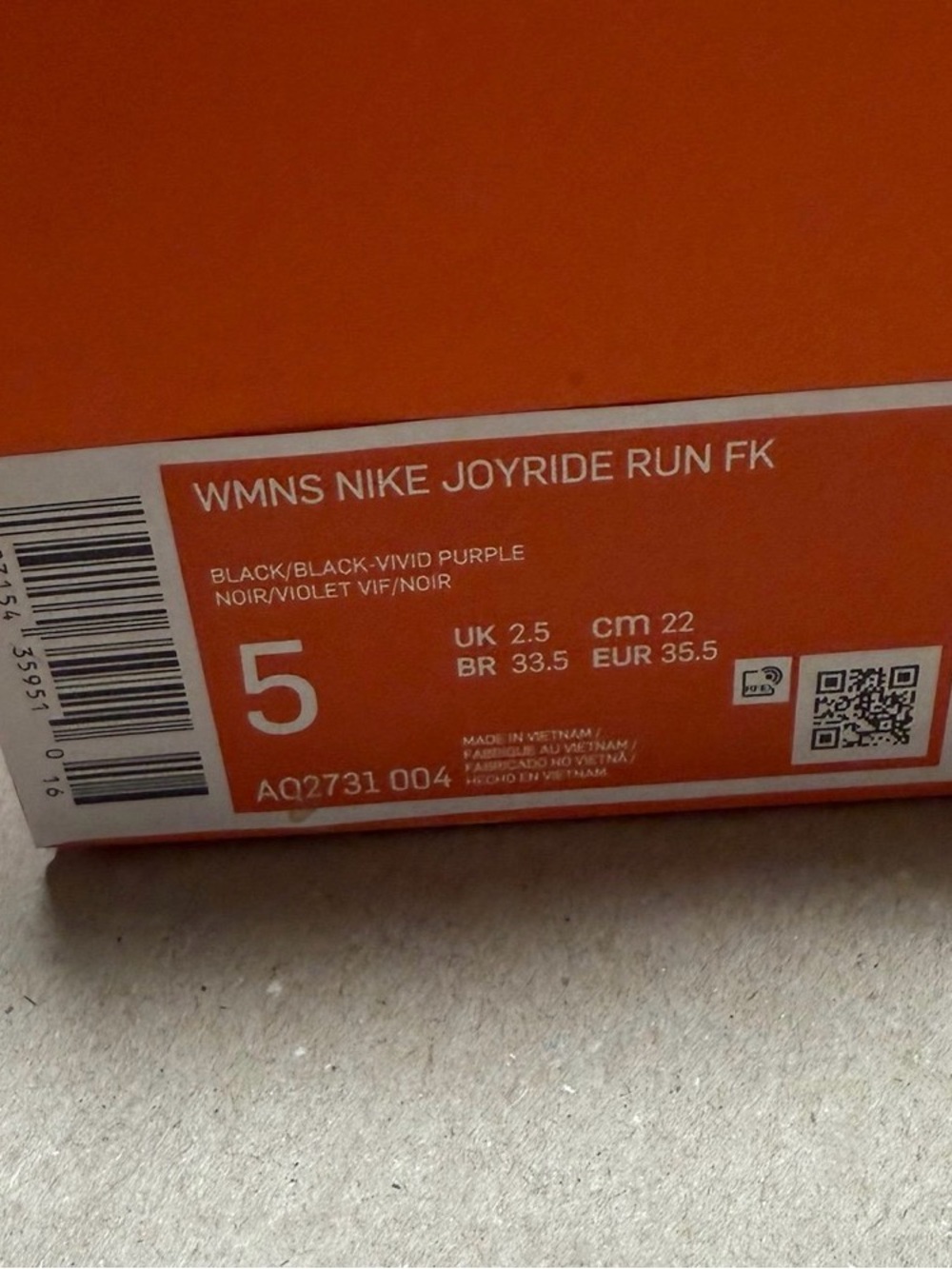 Nike Joyride Run Flyknit Black Valerian Blue Womens running shoes size 5 NEW! - Picture 6 of 6